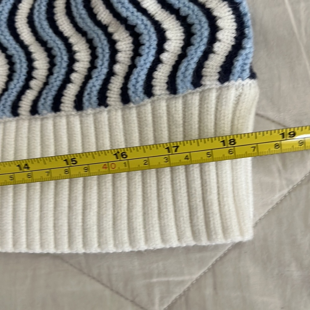 THML IN TOO DEEP BLUE WAVY STRIPE SWEATER TOP large - Picture 13 of 16